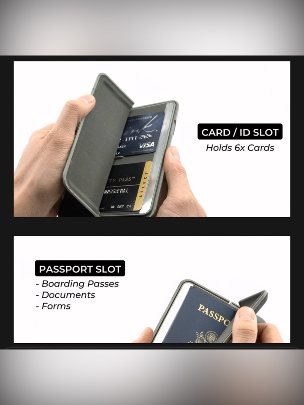 Passport Shell/Wallet in Black by Dash